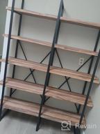картинка 1 прикреплена к отзыву Vintage Industrial Double Wide Bookcase With 5 Large Shelves - Perfect For Home Decor And Office Displays от Stephen Russian