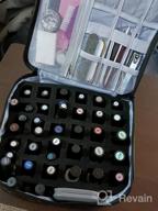 img 1 attached to KGMCARE Double-Layers Nail Polish Organizers And Storage, Geometric PU Leather Carrying Case For Fingernail Polish, Nail Varnish And Manicure Sets - Holds Up To 30 Bottles（15Ml）With Detachable Divider review by Scott Richardson