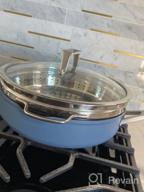 img 1 attached to Ninja CW102RD NeverSticking Premium PossiblePan Set - Including 4-Quart Capacity Pan, Glass Lid, Steamer/Strainer Basket, & Integrated Spatula review by Troy Coskillas