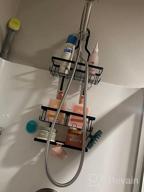 img 1 attached to 4 Pack Black AHNR Adhesive Corner Shower Caddy With Toothbrush And Soap Holder - Rustproof And Drill-Free Shower Storage Organizer For Bathroom review by Matthew Gonzales