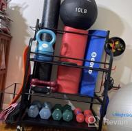 img 1 attached to Mythinglogic Yoga Mat And Equipment Storage Rack With Hooks And Wheels - Gym Organizer For Dumbbells, Kettlebells, Foam Roller, Yoga Strap, And Resistance Bands review by Yiorgos Reynolds
