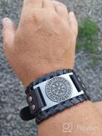 img 1 attached to Silver Viking Bracelet Nordic Vegvisir - Runic Compass Celtic Pagan Jewelry (Vegvisir Norse) review by Kyle Merriman
