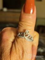 картинка 1 прикреплена к отзыву Боруо 925 стерлинговое серебро с кубическим цирконием Принцесса Корона Tiara Обручальное кольцо Вечная любовь 4-12 от Adam Alvarez