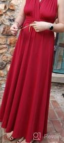 img 7 attached to Women'S Convertible Bridesmaid Maxi Dress Multi-Way Wrap Evening Gown Formal Wedding Party Long Dresses