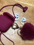 img 1 attached to Soft Silicone AirPods 3 Case Cover With Fur Ball Keychain - Shockproof Protective Cover For 2021 Version Charging Case With Visible Front LED - Ideal For Women And Girls - Light Purple By OULUOQI review by Enes Patiag