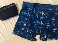img 1 attached to Comfortable and stylish: Calvin Klein Boy's Kids Modern Cotton Assorted Boxer Briefs Underwear, Multipack review by Matt Williams