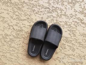 img 6 attached to Women & Men'S Joomra Pillow Slippers: Non-Slip, Quick Drying Shower Sandals With Ultra Cushion Thick Sole.