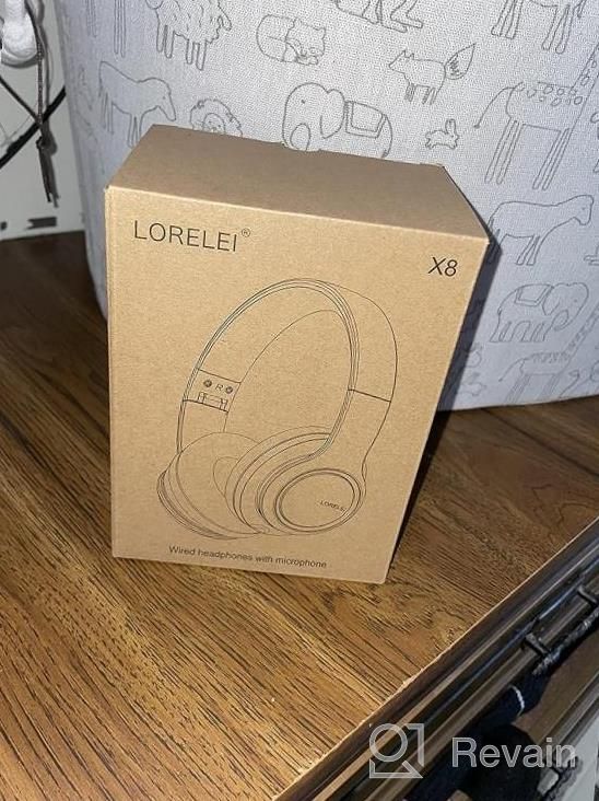 img 1 attached to Experience Superior Sound Quality With LORELEI X8 Over-Ear Wired Headphones With Microphone - Lightweight, Foldable & Portable In Space Black review by Cody Hunt