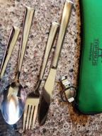 img 1 attached to Tapirus 6-Piece Portable Stainless Steel Utensil Set With Waterproof Carrying Case And Carabiner - Ideal For Camping, Picnics & Meals On The Go review by Sean Perry