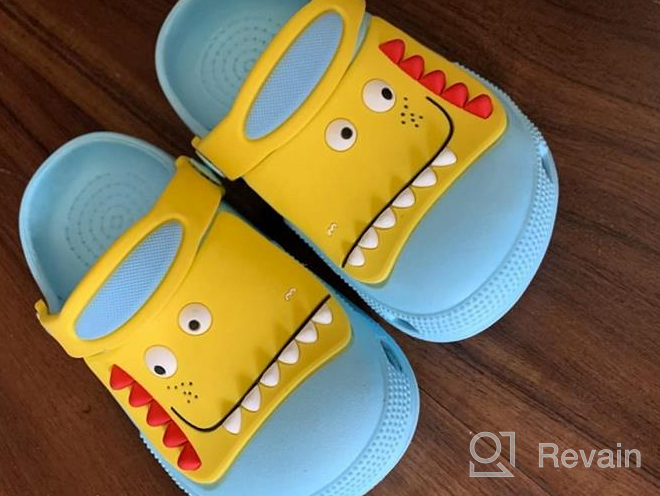 img 1 attached to Piqubidu Kids Boys Girls Cartoon Clogs Sandals | Cute, Lightweight Slip-on Footwear for Toddlers review by Bogdan Swizzle