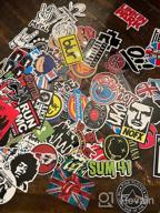 img 1 attached to 100PCS Rock And Roll Music Stickers Pack - Vinyl Waterproof Decals For Electric Guitar, Bass, Drum, Laptop, Skateboard, Motorcycle - Cool Sticker Set Featuring Top Punk Rock Bands - CHNLML Brand review by David Alvarado