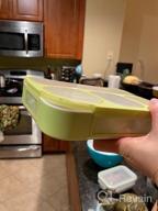 img 1 attached to Leakproof Bento Lunch Box Container With Portion Control Compartments - Japanese Style Meal Prep Box For Kids, Adults, Boys, Girls, And Teens (Grey) review by Rachel Marie