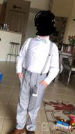 img 1 attached to 🎩 Burgundy Adjustable Wedding Suspenders for Boys - WDSKY Boys' Accessories review by Unm Weil