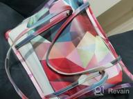 img 1 attached to PVC Transparent Bag Women'S Handbag Clear Purse MICOM Work Tote (Pink) review by Christopher Rodriguez