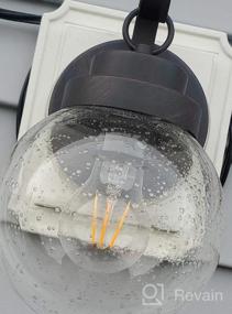 img 6 attached to LALUZ Наружный светильник для крыльца, 2 шт., наружные настенные светильники из пузырчатого стекла с антикоррозийным покрытием для входной двери садового патио, ржавая бронза