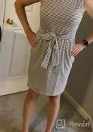 img 1 attached to Summer Striped T-Shirt Dress For Women: Sleeveless, Casual, With Crew Neck, Tie Waist And Mini Length By MEROKEETY review by Jamie Lundgren