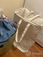img 1 attached to Collapsible Laundry Hamper With Long Carry Handle And Waterproof Design - 72L Capacity For Clothes, Toys, And More - Includes Washing Bag review by Derek Evans
