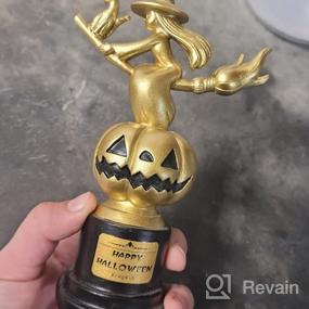 img 5 attached to Toyvian Halloween Witch Party Decorations Pumpkin Trophies 6.8X 4.3Inch,Best Costume Award Halloween Cosplay Contest Winner Trophy For Party Celebrations, Award Ceremony, Halloween Games