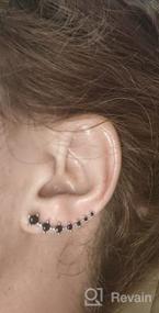 img 5 attached to Сияй ярко с 7-звездными красивыми сережками для ушей: гипоаллергенные климберы из стерлингового серебра для женщин с кубическим цирконием - идеальный подарок на день рождения!