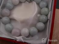 img 1 attached to NW 1776 Natural Authentic Jade Beaded 💎 Elastic Bracelet for Good Fortune, Courage, Luck, and Wealth review by Samuel Bowen