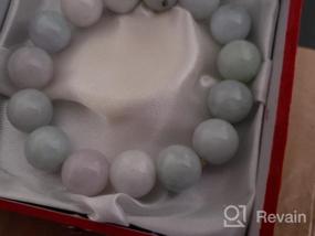 img 8 attached to NW 1776 Natural Authentic Jade Beaded 💎 Elastic Bracelet for Good Fortune, Courage, Luck, and Wealth