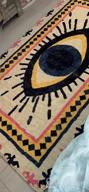 img 1 attached to Super Soft Velvet Blue Evil Eye Round Area Rug - Creative Tribal Style Non-Slip Floor Carpet For Bedroom, Living Room, Nursery Decor - 2Ft Vintage Throw Rug By HAOCOO review by Dionne Deedee