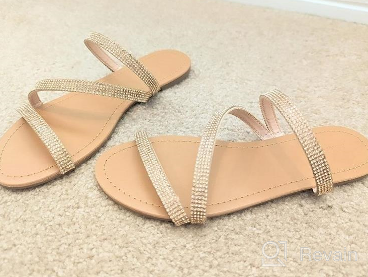 img 1 attached to Bling Into Summer With REDTOP Women'S Rhinestone Flat Sandals – Comfortable And Chic review by Laura Jenkins