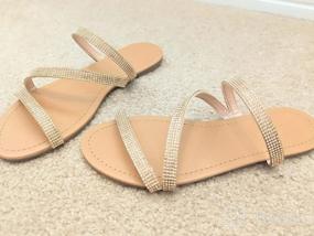 img 6 attached to Bling Into Summer With REDTOP Women'S Rhinestone Flat Sandals – Comfortable And Chic