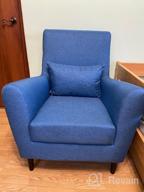 img 1 attached to Armchair Liberty upholstered material: velor Mazerati Blue review by Franciszka Wicher ᠌