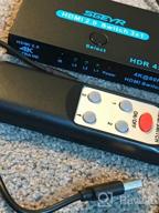 img 1 attached to SGEYR HDMI Switcher 3 In 1 Out - 4K@60Hz HDMI 2.0 Splitter With Remote, Metal Selector Box For HDCP 2.2, Ultra HD 3D 2160P 1080P Support review by David Hayden