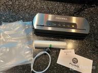 img 1 attached to PICKWILL 80KPa Automatic Food Vacuum Sealer With Starter Bags & Rolls, Dry/Moist Modes, Built-In Cutter, Compact Design For Easy Use review by Julian Rash