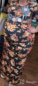 img 8 attached to Стильное раздельное платье для беременных с рюшами на коротких рукавах от Smallshow