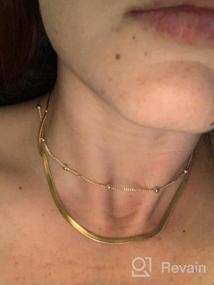 img 8 attached to PROSTEEL Herringbone Choker Necklace for Women - Stainless Steel/Sterling Silver Chain in Multiple Tones with Adjustable Length and Gift Box