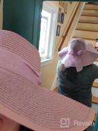 img 1 attached to 🌞 Women's Foldable Wide Brim Sun Protection Straw Hat, Summer UV Protection Beach Cap - Floppy Hat review by Adam Gardner