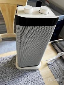img 8 attached to Portable Electric Ceramic Tower Heater Fan With Thermostat For Office - Quiet, Fast Heating, 120° Oscillation Efficient For Home Bedroom Large Room Bathroom Under Desk Indoor Use