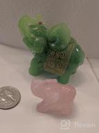img 1 attached to SUNYIK Rose Quartz Elephant Pocket Statue Kitchen Guardian Healing Figurine Decor 1.5 review by Johnny Santana