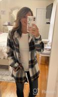 img 1 attached to Women'S Oversized Plaid Hoodie Jacket By Bbalizko - Button Down Long Sleeve Drawstring Casual Boyfriend Coat Outerwear review by Dave Moody