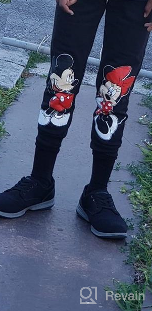 img 1 attached to 🐭 Adorable Disney Mickey Minnie Jogger Sweatpants for Girls - Trendy Girls' Clothing review by Will Carey