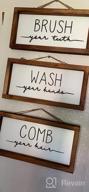img 1 attached to Complete Your Rustic Bathroom Decor With LIBWYS Set Of 3 Bathroom Signs: Wash, Brush, And Comb review by Joe Vazquez