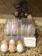 img 1 attached to Toplife Clear Plastic Eco-Friendly Egg Carton Set - 60 Ct., Securely Holds 6 Eggs with Sticker Labels review by Steve Wynn