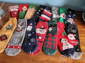 img 6 attached to Зимняя сказка: 15 пар праздничных шерстяных носков - идеально подойдут для женщин, девочек и старших детей на праздничный сезон!