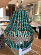 img 1 attached to Eumyviv Vintage Bohemian Wood Beaded Chandelier For Dining Room Entryway Foyer Pendant Lighting 1-Light Fixture B0007 review by Blake Larson