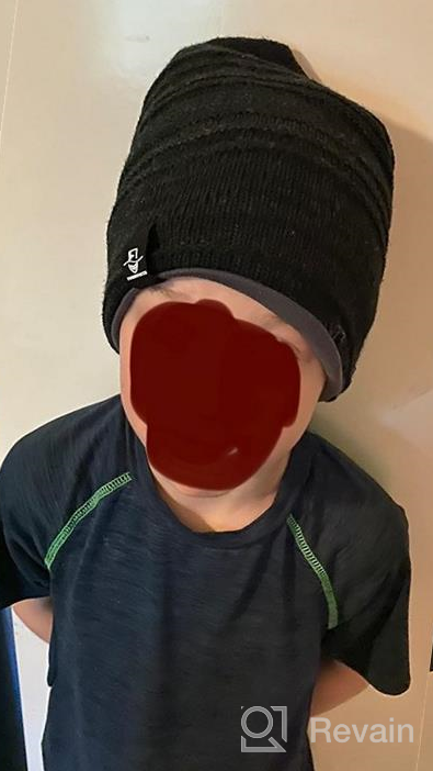 img 1 attached to 👦 Stylish and Trendy VECRY Slouchy Children Knitted Retro Grey Boys' Accessories review by Chad Gomez