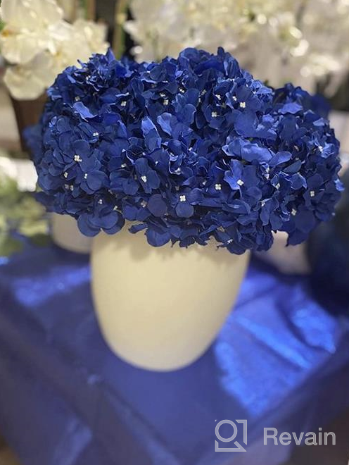 img 1 attached to Luyue 10 Pack Artificial Hydrangea Flowers Purple Silk Flower With Stem Big Floral Arrangement For Home Decoration Wedding Centerpiece review by Melissa Perez