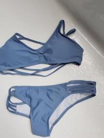 img 8 attached to SHEKINI Womens Bikini Padded Cutout Strappy Halter Swimsuits Two Piece Bathing Suits