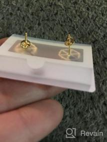 img 6 attached to Hypoallergenic 18K Gold Plated Stud Earrings with Pave Cubic Zirconia, Initial Letter Earrings in Clear, complete with a Thoughtful Gifts Box