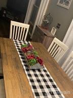 img 1 attached to Washable And Reusable Buffalo Plaid Checkered Table Runner For Indoor Or Outdoor Use review by Carlos Barrett