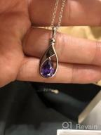 img 1 attached to Celebrate Life With A 925 Sterling Silver CZ Teardrop Ashes Keepsake Pendant Necklace - Perfect Memorial Gift review by Cameron Kennedy