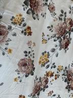 картинка 1 прикреплена к отзыву Набор пододеяльников для пуховых одеял Vintage Farmhouse Grey с цветочным принтом: 100% матовый хлопок, ультрамягкое одеяло с застежкой-молнией, размер королевы, 3 шт. от Justin Larjin