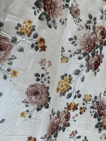 img 7 attached to Набор пододеяльников для пуховых одеял Vintage Farmhouse Grey с цветочным принтом: 100% матовый хлопок, ультрамягкое одеяло с застежкой-молнией, размер королевы, 3 шт.